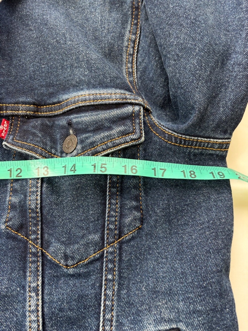 💙 Levi’s Trucker Jacket Womens Small Dark Wash Denim Classic Jean Jacket 💙 - Picture 10 of 13